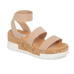 Steve Madden Bandi Platform Wedge Sandal - Blush